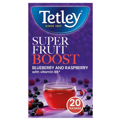 Tetley Super Fruit Vitamin B Blueberry and Raspeberry Tea 20's 40g