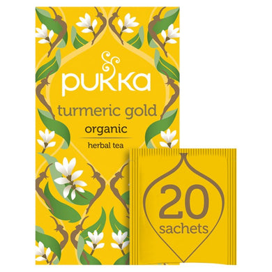 Pukka Turmeric Gold Organic Herbal Tea with Lemon 20 sachets 36g