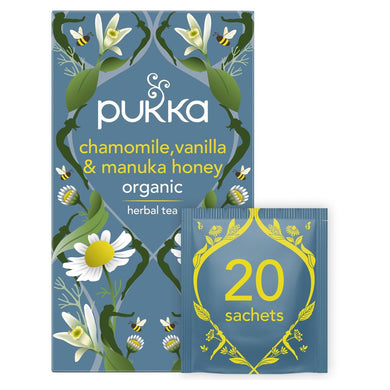 Pukka Chamomile Vanilla & Manuka Honey Herbal Tea 20 Sachets 32g