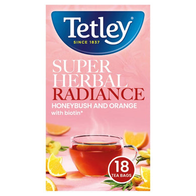Tetley Super Fruit Herbal Radiance Honeybush & Orange 18 Per Pack 32.4g