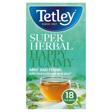 Tetley Super Herbal Digestion Mint & Fennel 18 Per Pack 32.4g