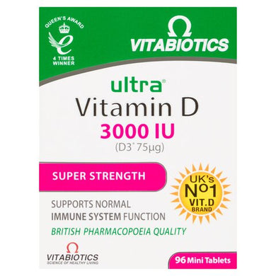 Vitabiotics Ultra Vitamin D3 3000Iu Tablets X96