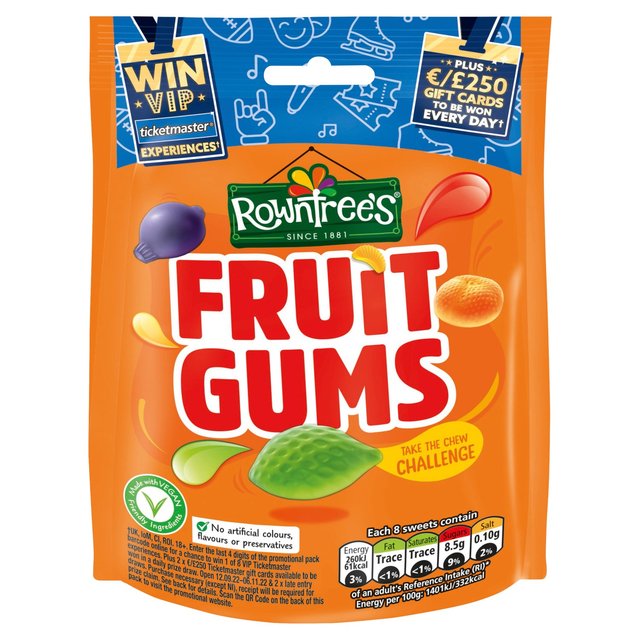 Rowntree's Fruit Gums Vegan Friendly Sweets Sharing Bag 150g