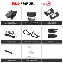 Eachine E520S E520 GPS FOLLOW ME WIFI FPV Quadcopter With 4K/1080P HD Wide Angle Camera Foldable Altitude Hold Durable RC Drone