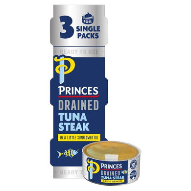 Princes Drained Tuna Steak In Sunflower Oil 3X60g