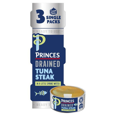 Princes Drained Tuna Steak In Spring Water 3X60g