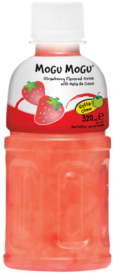 Mogu Mogu Strawberry Flavored Drink With Nata De Coco