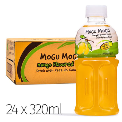 Mogu Mogu Mango Flavored Drink With Nata De Coco (320ml x 24 bottles)