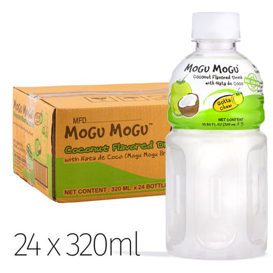 Mogu Mogu Coconut Flavored Drink With Nata De Coco (320ml x 24 bottles)