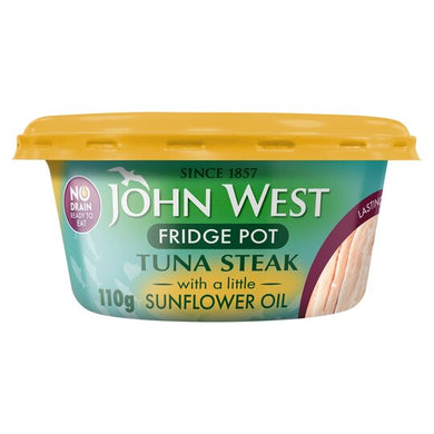 John West No Drain Tuna Steak In Oil Fridge Pot 110G
