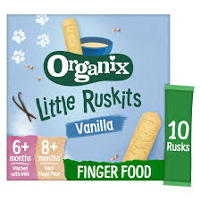 Organix Little Ruskits Vanilla Biscuits 10 X 6G