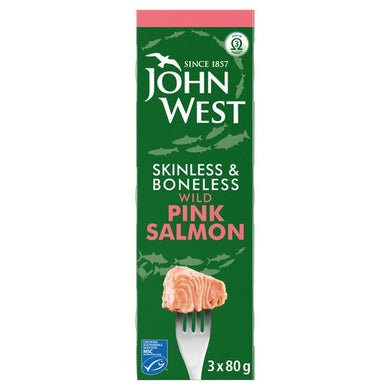 John West Skinless & Boneless Wild Pink Salmon 3 X 80G