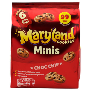 Maryland Cookies Chocolate Chip Minis 6 Bags 118.8G