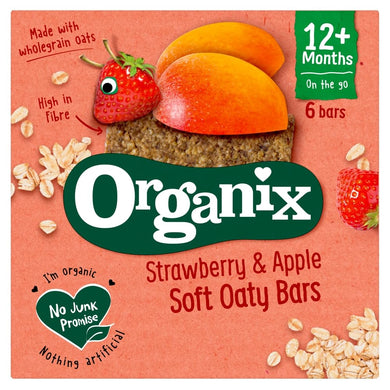 Organix Strawberry & Apple Soft Oaty Bars 6x23g