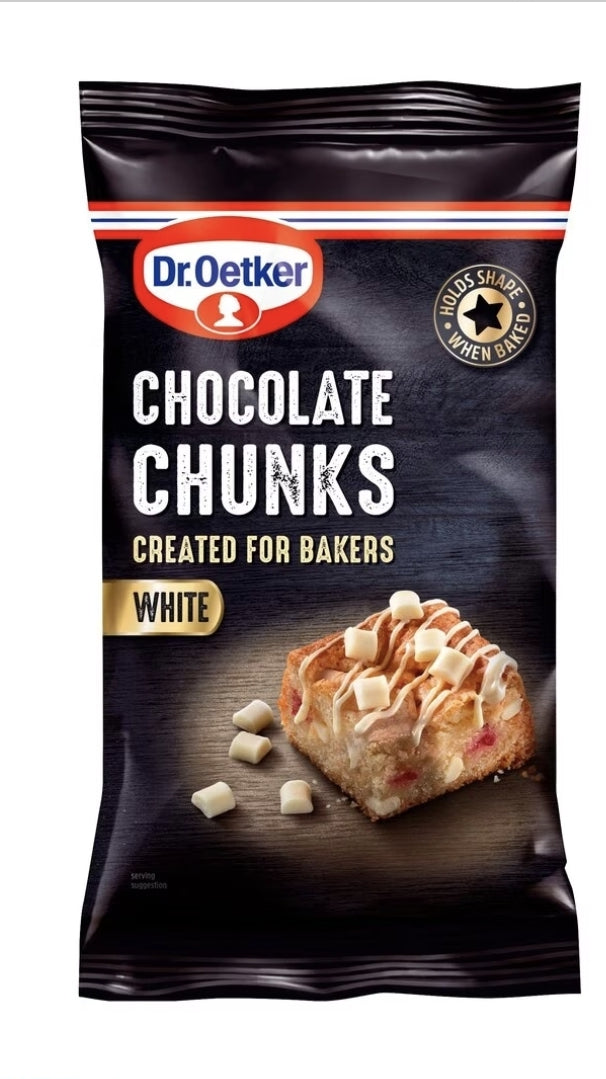 Dr Oetker Chocolate Chunks White 100G
