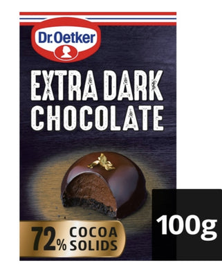 Dr. Oetker Extra Dark Chocolate 72% 100g