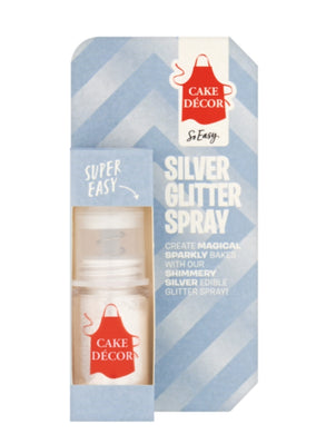 Cake Decor Silver Glitter Spray 4G