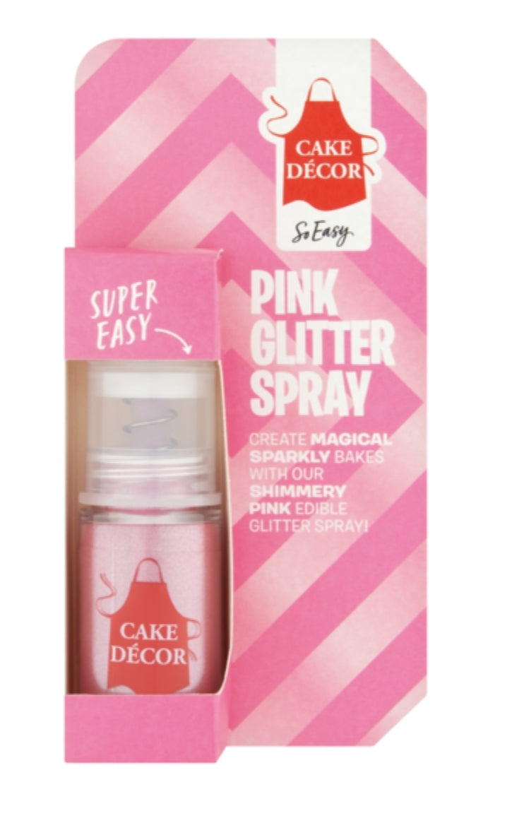 Cake Decor Pink Glitter Spray 4G