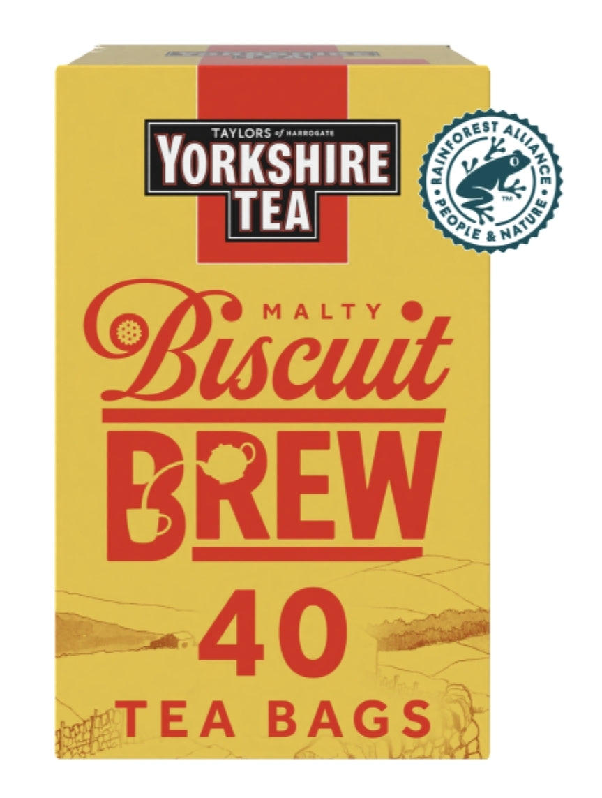 Yorkshire Tea Malty Biscuit Brew 40 Tea Bags 112G