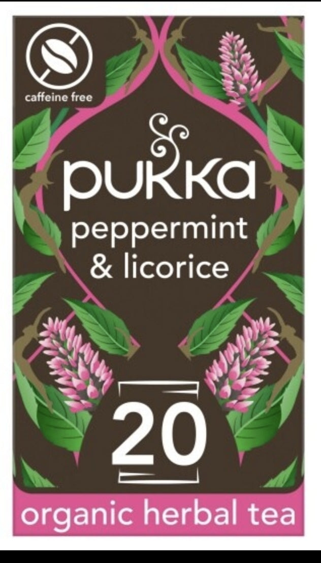 Pukka Organic Peppermint & Licorice 20 Tea Bags 30G