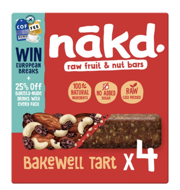 Nakd Bakwell Tart Bars 4 Pack 140G