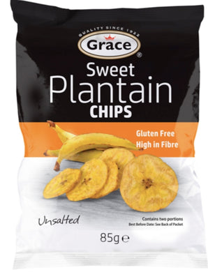 Grace Sweet Ripe Plantain Chips Unsalted 85G