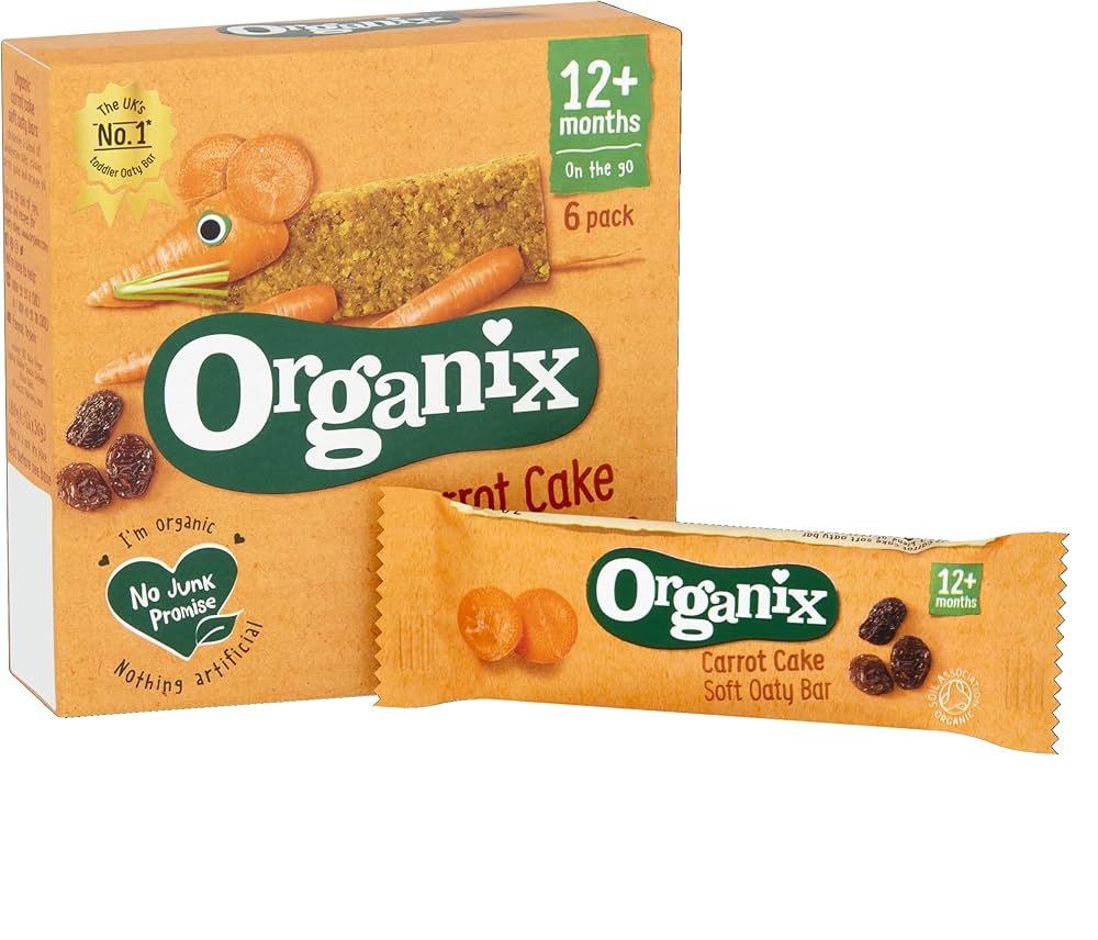 Organix Carrot Cake Soft Oaty Bars 6x23g