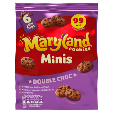 Maryland Cookies Minis Double Chocolate Chip 6 Pack 118.8G