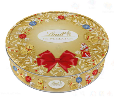 Lindt Festive Selection Tin Christmas Chocolate 400G