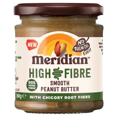 Meridian High Fibre Smooth Peanut Butter 160G