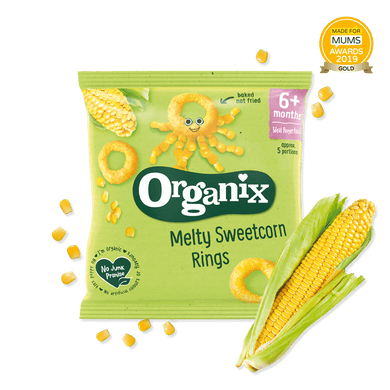 Organix Melty Sweetcorn Rings 20G