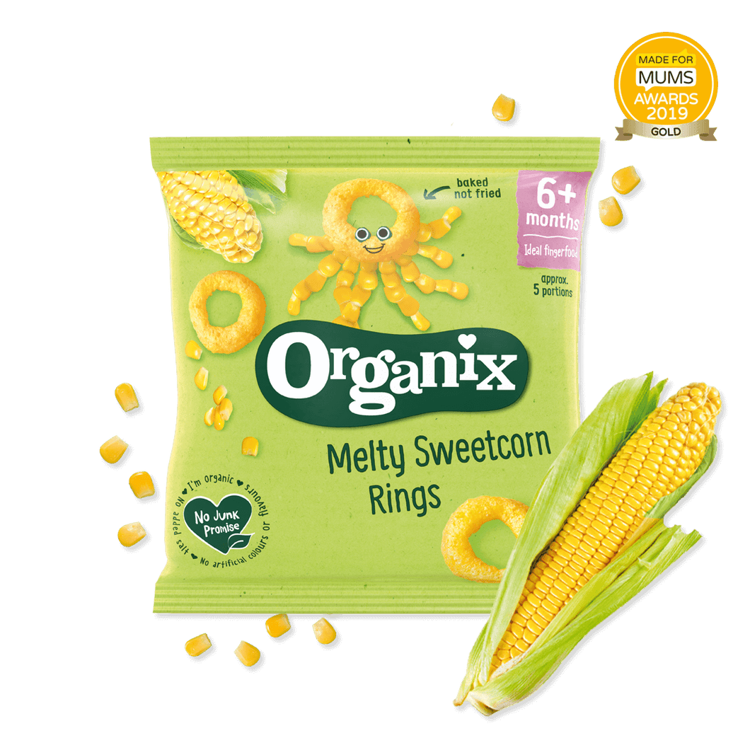 Organix Melty Sweetcorn Rings 20G