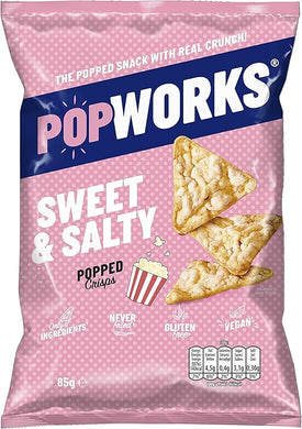 Popworks Sweet & Salty Sharing Bag Popped Crisps 85g