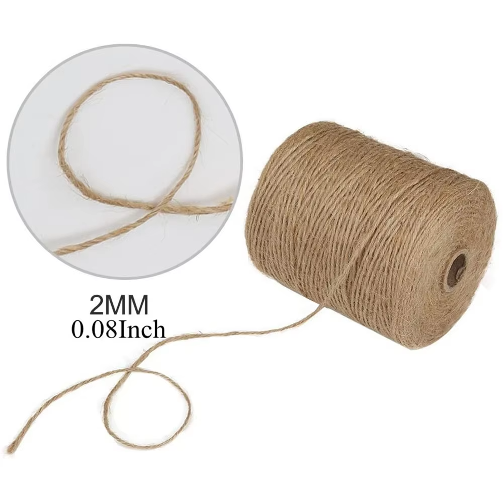 Jute String 100m for Gardening 2MM 0.08 Inch
