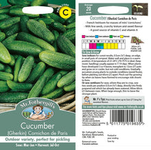 Cucumber (Gherkin) Cornichon de Paris 20 Seeds