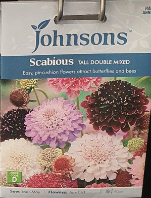 Johnsons Scabious Tall Double Mixed Seeds