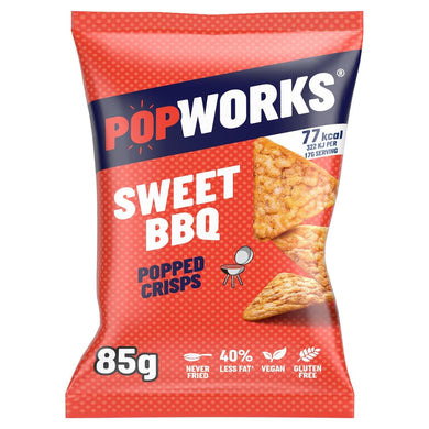Popworks Sweet BBQ Sharing Bag Popped Crisps 85g