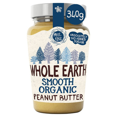 Whole Earth Organic Smooth Peanut Butter 340G