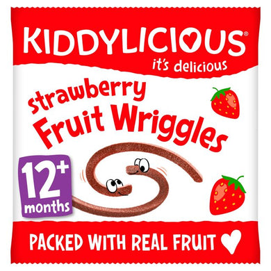 Kiddylicious Strawberry Fruit Wriggles 12g