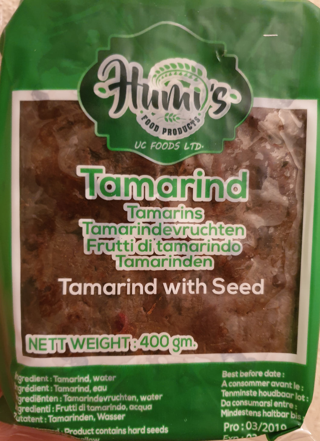 Tamarind  with Seeds  400g