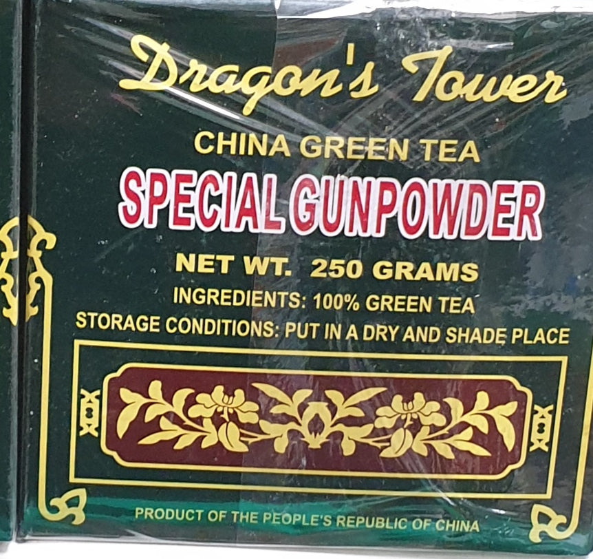 DRAGON'S TOWER SPECIAL GUNPOWDER TEA 250G. CHINA GREEN TEA