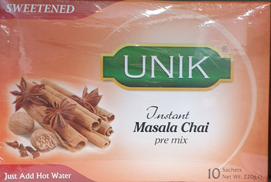 Unik Instant Masala Chai /  Tea sweetened

  Pre Mix Tea (10 Sachets)