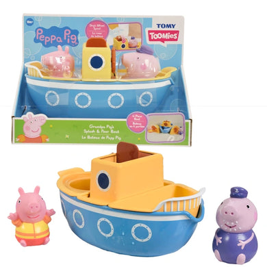 TOMY Toomies Peppa Pig Grandad Pigs Splash & Pour Boat