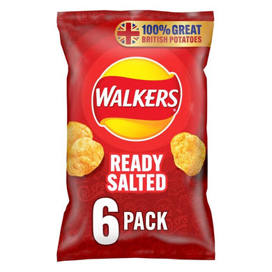 Walkers Ready Salted Multipack Crisps 6 x 25g