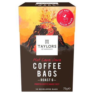 Taylors of Harrogate Hot Lava Java Coffee Bags 10s 75g