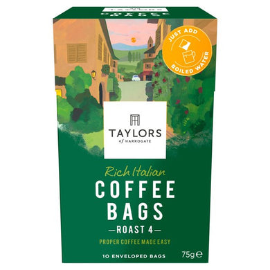 Taylors of Harrogate Rich Italian Coffee Bags 10s 75g