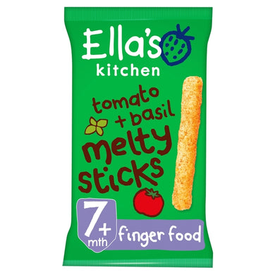 Ella's Kitchen Organic Tomato & Basil Melty Sticks Baby Snack 7+ Months 17g