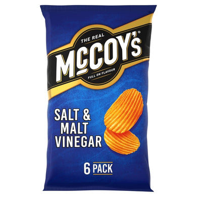 McCoy's Salt & Malt Vinegar Multipack Crisps 6 Pack 6 x 25g