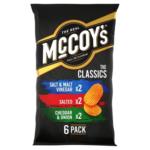 McCoy's Classic Variety Multipack Crisps 6 Pack 6 x 25g