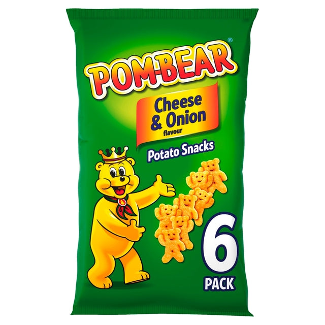 Pom-Bear Cheese & Onion Multipack Crisps 6 Pack 6 x 13g